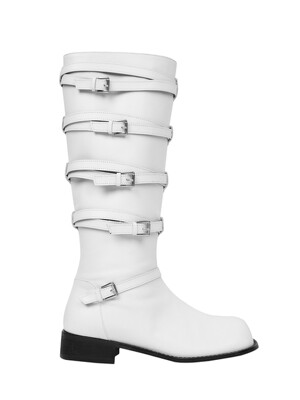 BUCKLE WIND BOOTS / WHITE