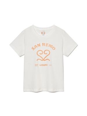 Sanremo T-Shirt Off-White Orange