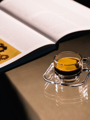 ARNO GLASS ESPRRESO CUP AND SAUCER