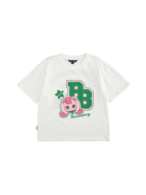 BB_[Catch! Teenieping] BB 빅 로고 티셔츠 (화이트) (BBNPKG0005AES)