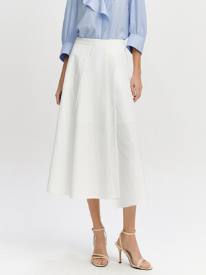 Paneled Flare Skirt OFF WHITE