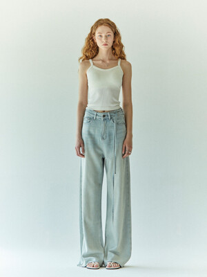 Denim Strap Pants