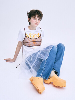 FLOWER RIVET PLATFORM MULE_ORANGE