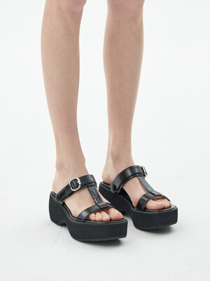 [리퍼브]IS_241678_T Line 2way Glossy Sandals (4colors)