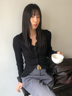 [5color] 골지 카라 가디건 MDCD035
