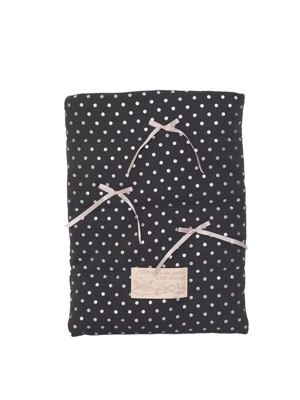 Pillow notebook pouch_dot charcoal