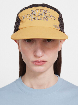 Run For Rest Run Mesh Camp Cap_Mustard