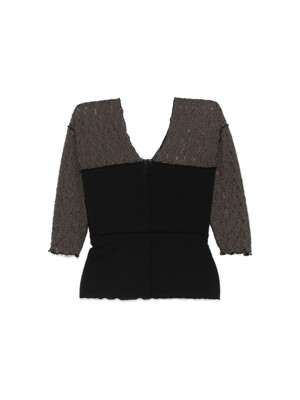 [베이스레인지] SS25  반팔 티셔츠 TONLS-LA NEHRU BLACK