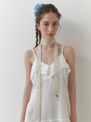 Carry Barrette Dot Long Scarf