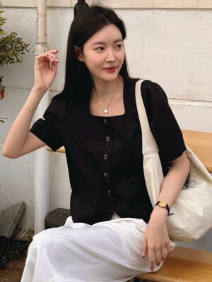 Volume half sleeve jacket - Navy