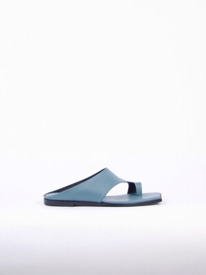 Diana Leather Slides Ocean Blue