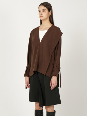 Color Block Blouse_Brown