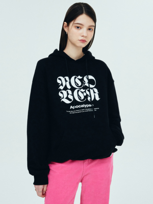 NCOVER ROMAN TYPO HOODIE-BLACK