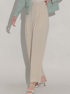 LOOSE FIT BELTED TROUSER (LIGHT BEIGE)