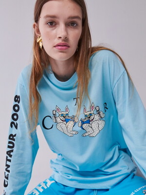 TSHIRT DONUT RABBIT LONG SLEEVE_BLUE