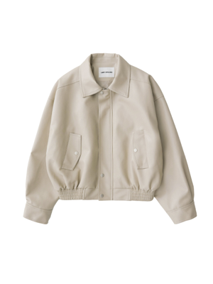 465 VEGAN LEATHER BLOUSON_BEIGE