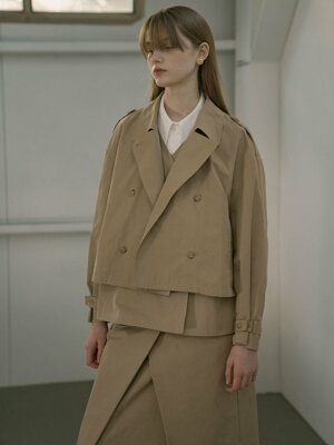 SI Layered Trench Coat Setup_Begie