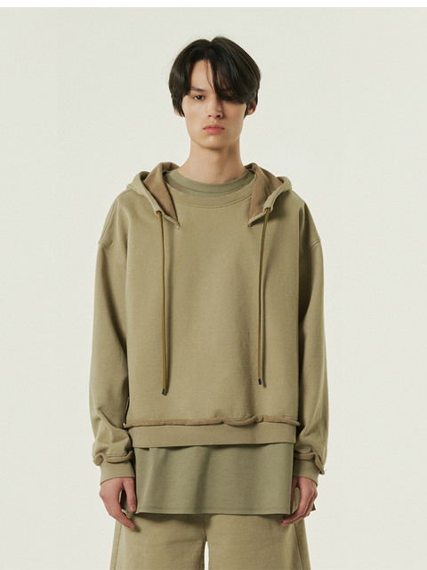 티셔츠 - 오파츠 (ooparts) - heavy-weight sweat hoodie Khaki