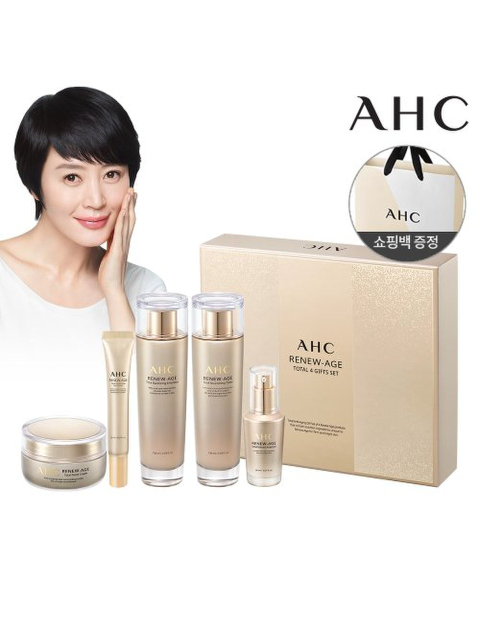 스킨케어세트 - 에이에이치씨 (AHC) - AHC 리뉴에이지 토탈 4종 기프트세트+쇼핑백 증정