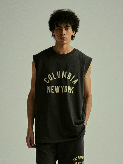 티셔츠 - 컬럼비아 유니버시티 (Columbia University) - CU BLACK SERIES SLEEVELESS T-SHRITS 슬레이트블랙
