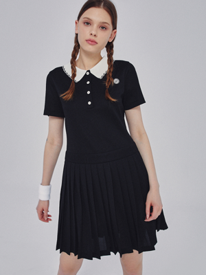 Scallop pique Dress_BK