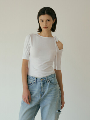 Cut-off strap sleeve (ivory)