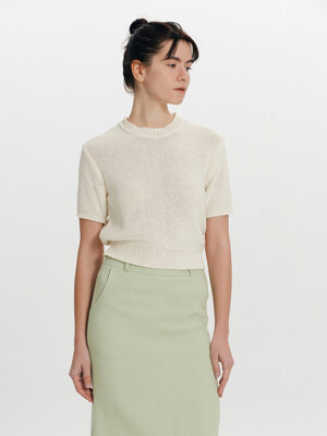 Half Sleeve Knit(Ivory)