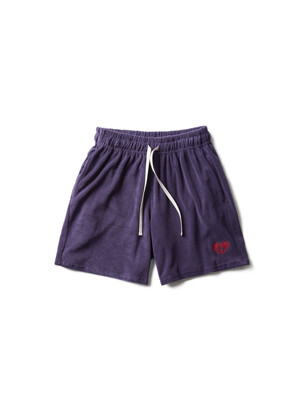 LOVE TERRY COTTON SHORTS Purple