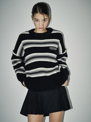 Stripe Wool Knit_Black