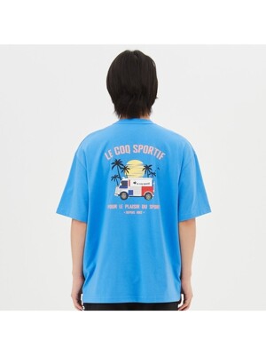 [르꼬끄 공식] [30% OFF] AGA 캠핑 백그래픽 티셔츠(QO223GRS53)