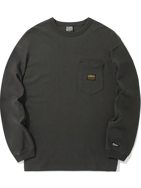 티셔츠 - 컬럼비아 유니버시티 (Columbia University) - M-LABEL POCKET L/S T-SHIRTS 슬레이트블랙
