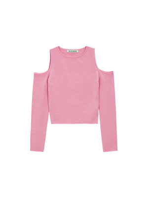 Compact Off-Shoulder Pullover_pink