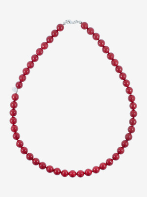 [silver925] red pearl necklace