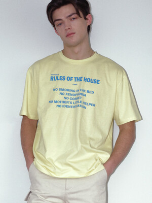 UNISEX, House Rules T-Shirt / Neon Lemon