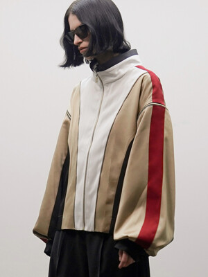 Multi-Zippered Oversize Track Jacket[Gold(UNISEX)]_UTO-SS03