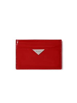 TRIANGLE SLIT CARD HOLDER - CHERRY RED