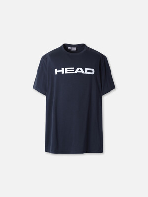 [HEAD GLOBAL] 남성 레귤러핏 CLUB IVAN 헤드 로고 반팔 티셔츠 네이비_JHTCX24203NYX