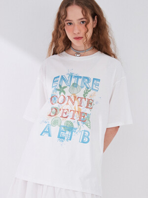 Ocean Graphics Overfit T-Shirt_WHITE