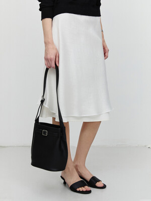 BUCKLE SHOULDER BAG BLACK_UDBA4F204BK