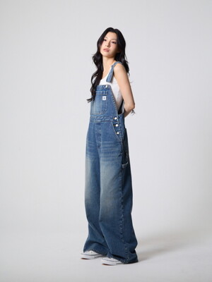 오버롤 미디엄 샌드 블루_Sandwashing Overall Medium Blue