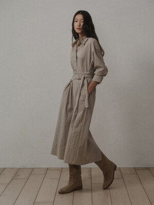 RENEE STRAP LONG DRESS_BEIGE