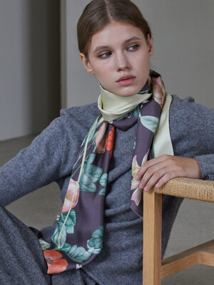 Garden deco Long Petit Twill Scarf [PMLTS-1414]
