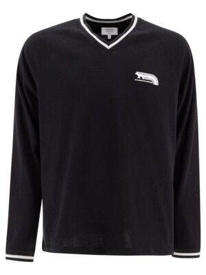 24FW 메종키츠네 긴팔 티셔츠 NM00108KJ0119P199 Black