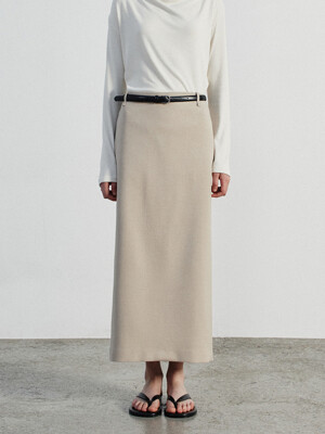 STANDARD FIT LONG SKIRT - BEIGE