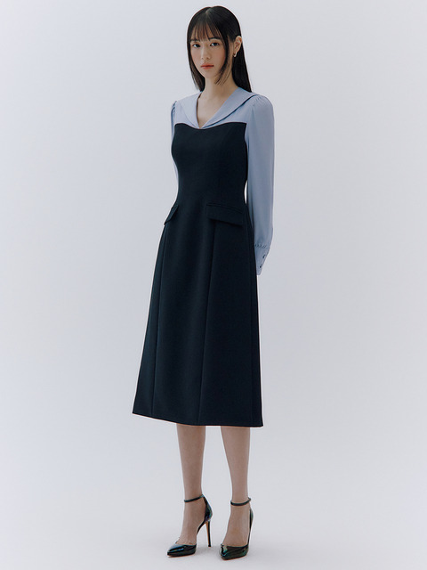 【IVANA helsinki】Aella Block Mini Dress 2 Colors 이바나헬싱키]Aella block mini dress (2colors)