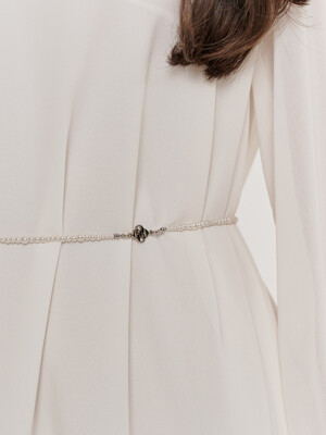 Grace Pearl Chain Belt (Silver)