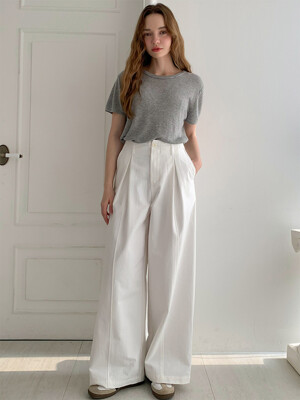 Back Banding Pin-Tuck Wide Pants (4colors) VPANTS_007