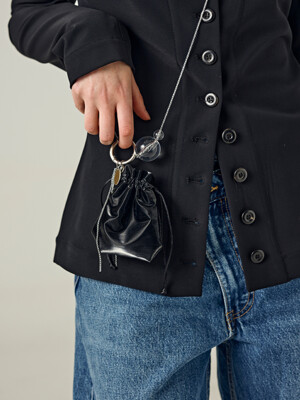 BEAD LUCKY POUCH BAG [BLACK]
