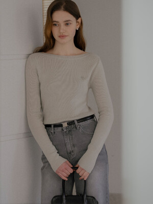 Minimal line slim knit_Mint