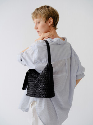 Mini Pulpy hobo bag Mesh Black